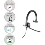 Casque mono logitech usb h650e - filaire avec commandes daccès rapide et tige de micro flexible Casque mono logitech usb h650e - filaire avec commandes daccès rapide et tige de micro flexible