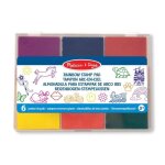 Tampon dencre - melissa and doug - 6 couleurs - encre lavable - bois - pour enfants de 2 � 6 ans
