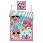 Lol surprise - parure de lit enfant coton bio housse de couette 140x200 cm une taie d?oreiller 65x65 ...