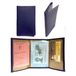 Loluna� etui carte grise permis identit� assurance - porte papier voiture cuir grain� souple - 3 volets ...