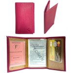 Loluna etui carte grise permis identit assurance - porte papier voiture cuir grain souple - 3 volets ...