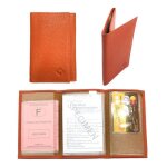 Loluna etui carte grise permis identit assurance - porte papier voiture cuir grain souple - 3 volets ...