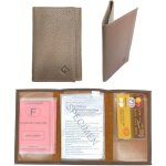 Loluna� etui carte grise permis identit� assurance - porte papier voiture cuir grain� souple - 3 volets ...