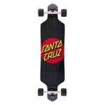 Longboard drop through santa cruz classic dot noir - 36 pouces - skateboard