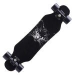 Longboard ohp - planche � roulettes de danse � quatre roues pour adulte et d�butant - mini chat noir