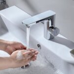 Robinet de lavabo automatique infrarouge mitigeur à double induction robinet salle de bain à eau chaude ... Robinet de lavabo automatique infrarouge mitigeur à double induction robinet salle de bain à eau chaude ...