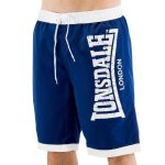 Short de bain - clennell - bleu - 100% polyester - lonsdale london homme