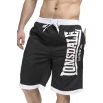 Lonsdale short clennell pour homme noir - blanc. l