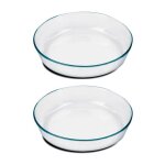 Lort de 2 plat  four rond plat  tarte moule de cuisson capacit 2. 4 l - diamtre 26. 3 x hauteur 5. ...
