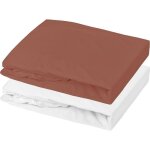 Lot 1 alèse + 1 drap housse - ptit dodo - 70 x 140 cm - blanc / tomette Lot 1 alèse + 1 drap housse - ptit dodo - 70 x 140 cm - blanc / tomette