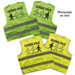 Gilet de s�curit� fluorescent - signaletique. biz france - guide - file et serre - filer - jaune fluo ...