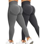 Lot de 1 legging de sport femme push up taille haute elastique pantalon yoga / jogging femme gris + noir ...