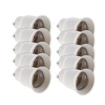 Lot de 10 adaptateurs de douille gu10 vers e27 � ba�onnette - ampoules led et halog�nes - blanc - zenitech ...