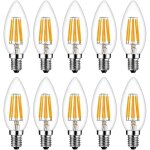 Lot de 10 ampoule led e14 à filament 6w 600lm 2700kequivalent à ampoule halogène 60w Lot de 10 ampoule led e14 à filament 6w 600lm 2700kequivalent à ampoule halogène 60w