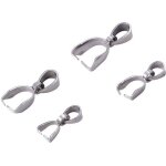 Lot de 10 attaches de pendentif fermoirs de colliers longueur 19 mm - argent�