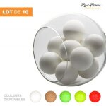 Lot de 10 balles de baby - foot professionnelles en lige blanc ren pierre - 35mm
