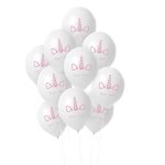 Lot de 10 ballons de baudruche licorne 18cm blanc