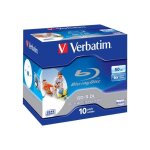 Lot de 10 blu - ray disc verbatim - bd - r dl 50 go 6x