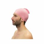 Lot de 10 bonnets de bain silicone avec nageoire softee - rose - adulte - natation
