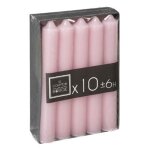 Lot de 10 bougies btons rose clair 45g - atmosphera createur dinterieur