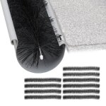 Relaxdays brosse de gouttire set de 10 protection de gouttire contre feuilles oiseaux 100 x 12 cm noir ...