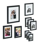 Relaxdays cadre photo lot de 10 plusieurs tailles format à accrocher ou poser passe - partout noir Relaxdays cadre photo lot de 10 plusieurs tailles format à accrocher ou poser passe - partout noir