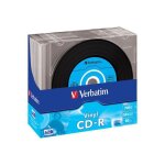 Lot de 10 cd - r data vinyl - verbatim - 700 mo 52x - boitier cd troit