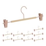 Relaxdays cintres pinces lot de 10 2 pinces clips pour pantalons et jupes hxlxp: 115 x 305 x 3 cm rose ...