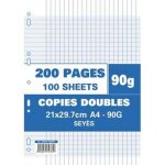Lot de 10 copies doubles etui film perfores 200 pages 90g grands carreaux seys format 21 x 297 cm ...