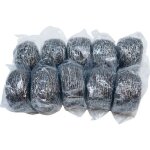 Lot de 10 éponges boules en inox - 60 g Lot de 10 éponges boules en inox - 60 g