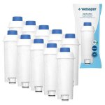 Lot de 10 filtres  eau wessper pour cafetire delonghi magnifica s ecam 22. 320. b et ecam 25462s