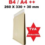 Lot de 10 grande enveloppe  soufflet - pochette marron  soufflet 260 x 330 + 30 mm papier kraft marron ...