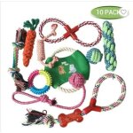 Jouets pour chien - gobro - lot de 10 - 100 % coton - durable - indestructible