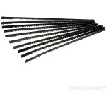 Lot de 10 lames pour scie  chantourner - silverline - 130 mm - coupe du plastique et du bois