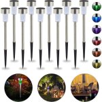 Lot de 10 lampes solaires de jardin à changement de couleur ? lampes dextérieur étanches pour terrasse ... Lot de 10 lampes solaires de jardin à changement de couleur ? lampes dextérieur étanches pour terrasse ...