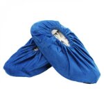 Lot de 10 paires de surchaussures lavables antid�rapantes - taille unique - bleu - vivezen