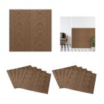 Relaxdays panneaux muraux lot de 10 autocollants  dcouper effet 3d style baroque 70 x 70 cm marron