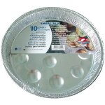 Lot de 10 plats � escargots en aluminium