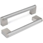 Poign�e de porte - folaya - lot de 10 - acier inoxydable - nickel bross� - entraxe 256mm