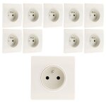 Lot de 10 prises 2p + t 16a encastrables diwone - zenitech