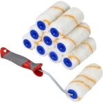 Lot de 10 rouleaux de peinture avec manche en caoutchouc - pour travaux de peinture et de rénovation ... Lot de 10 rouleaux de peinture avec manche en caoutchouc - pour travaux de peinture et de rénovation ...