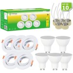 Lot de 10 spot led 4. 9w 120° gu10 orientable downlight Ø90 lumière blanc neutre - lampesecoenergie Lot de 10 spot led 4. 9w 120° gu10 orientable downlight Ø90 lumière blanc neutre - lampesecoenergie