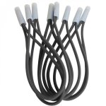 Lot de 10 tendeurs sandows cabiclic avec embout basculant - gris - linxor Lot de 10 tendeurs sandows cabiclic avec embout basculant - gris - linxor