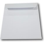 Lot de 100 - enveloppe blanche prestige luxe carr pour carte 165 x 165 mm papier extra blanc pais 135 ...