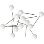 Lot de 100 pingles  tte ronde blanches - westcott - taille 5mm