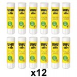 Lot de 12 btons de colle blanche uhu 82g