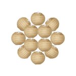 Lot de 12 boules japonaises sable 10 cm jaune - skylantern - dcoration de fte - rond - intrieur - ...