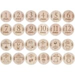 Lot de 12 cartes bb mixte tapes 9cm naturel