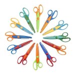 Lot de 12 ciseaux cranteurs jpc multicolores