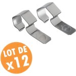 Lot de 12 clips en acier inoxydable argente pour fermeture des bocaux en verre